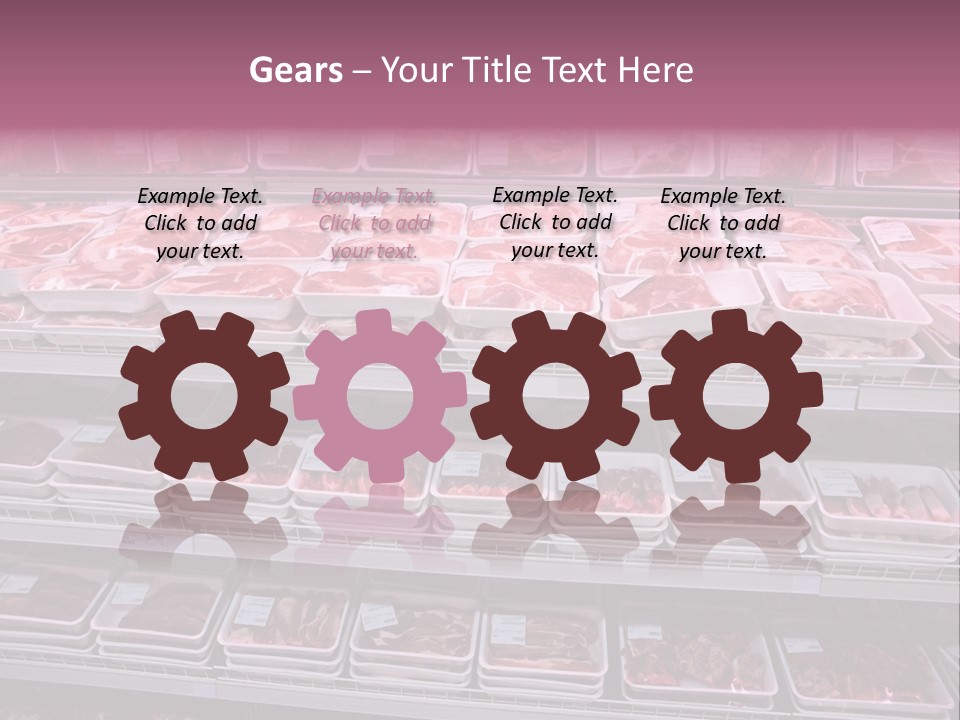 Butcher Shelves Steak PowerPoint Template