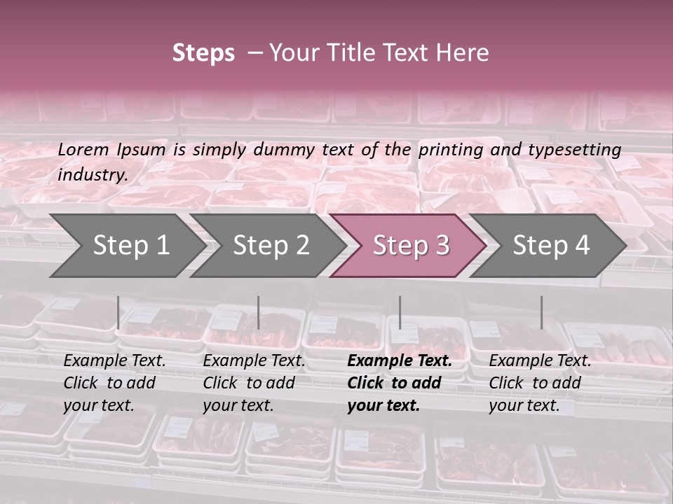 Butcher Shelves Steak PowerPoint Template