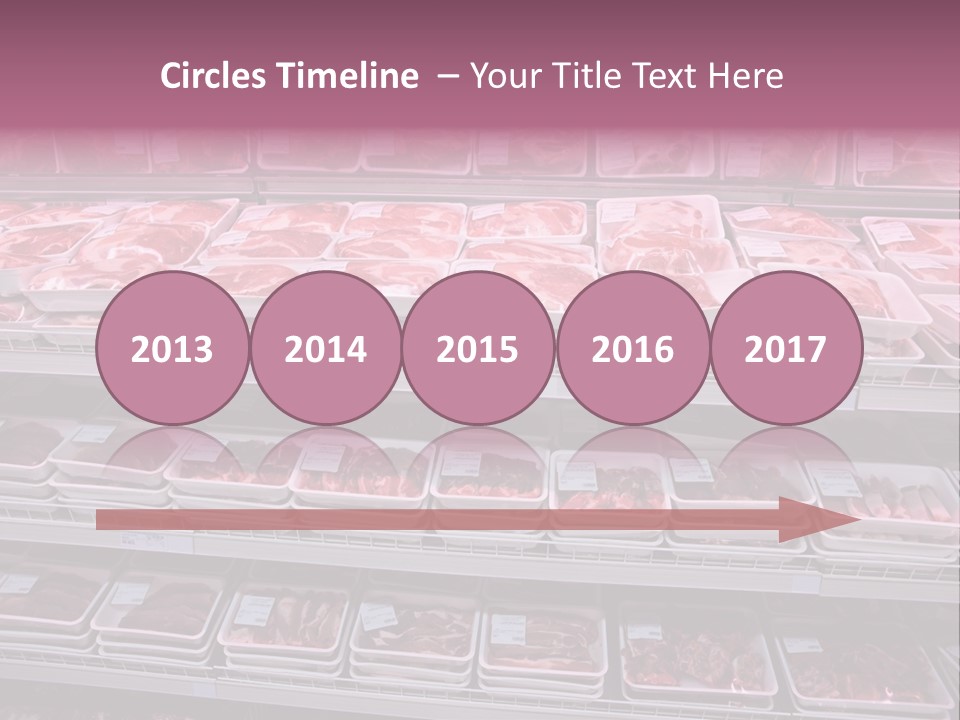 Butcher Shelves Steak PowerPoint Template