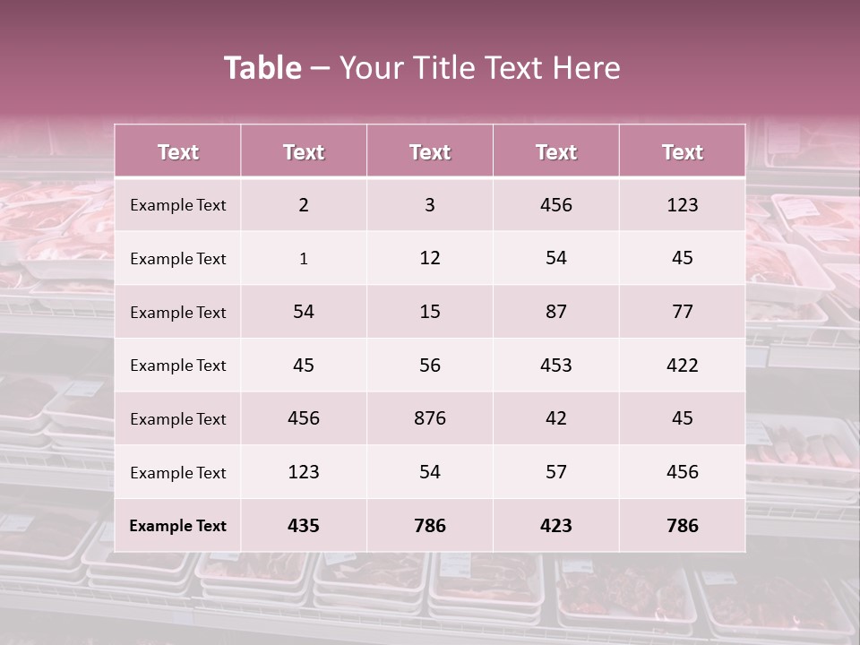 Butcher Shelves Steak PowerPoint Template