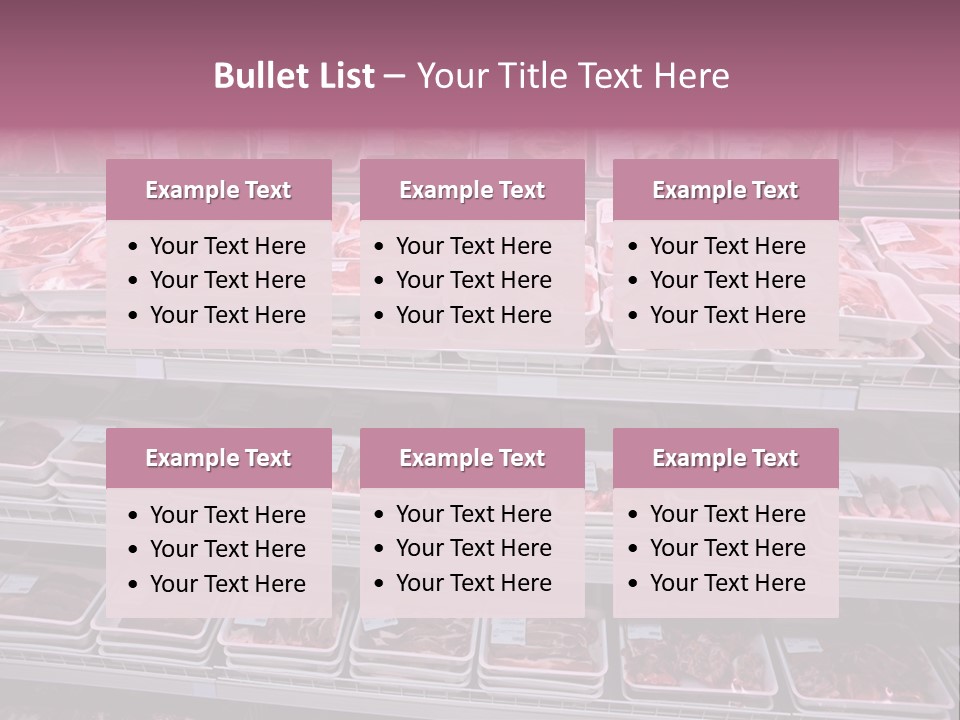 Butcher Shelves Steak PowerPoint Template