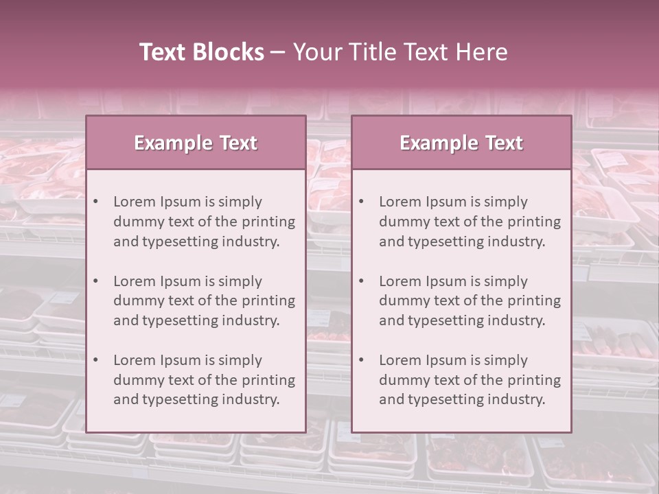 Butcher Shelves Steak PowerPoint Template