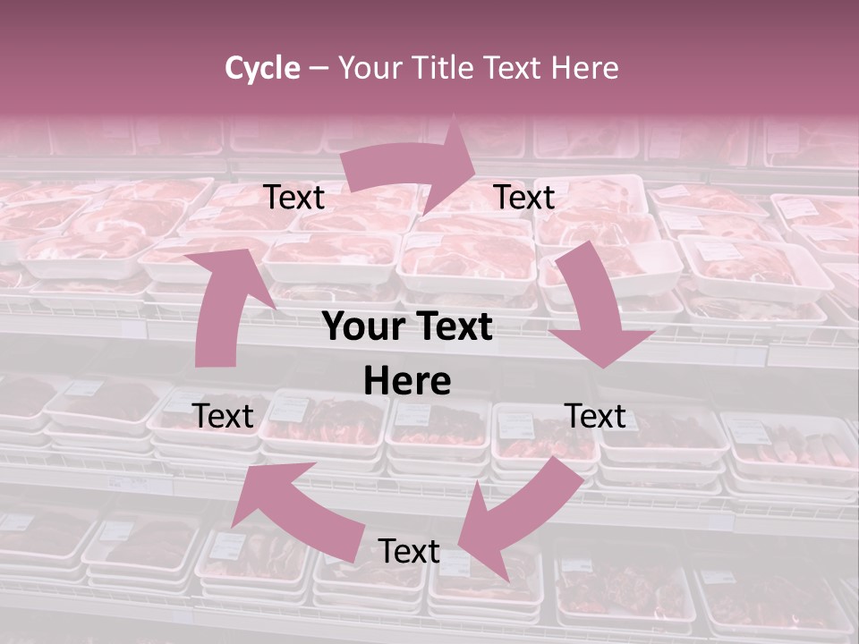 Butcher Shelves Steak PowerPoint Template