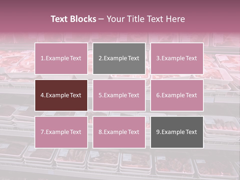 Butcher Shelves Steak PowerPoint Template