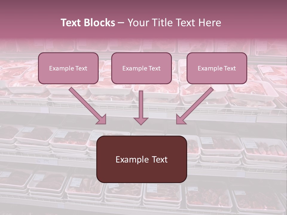 Butcher Shelves Steak PowerPoint Template