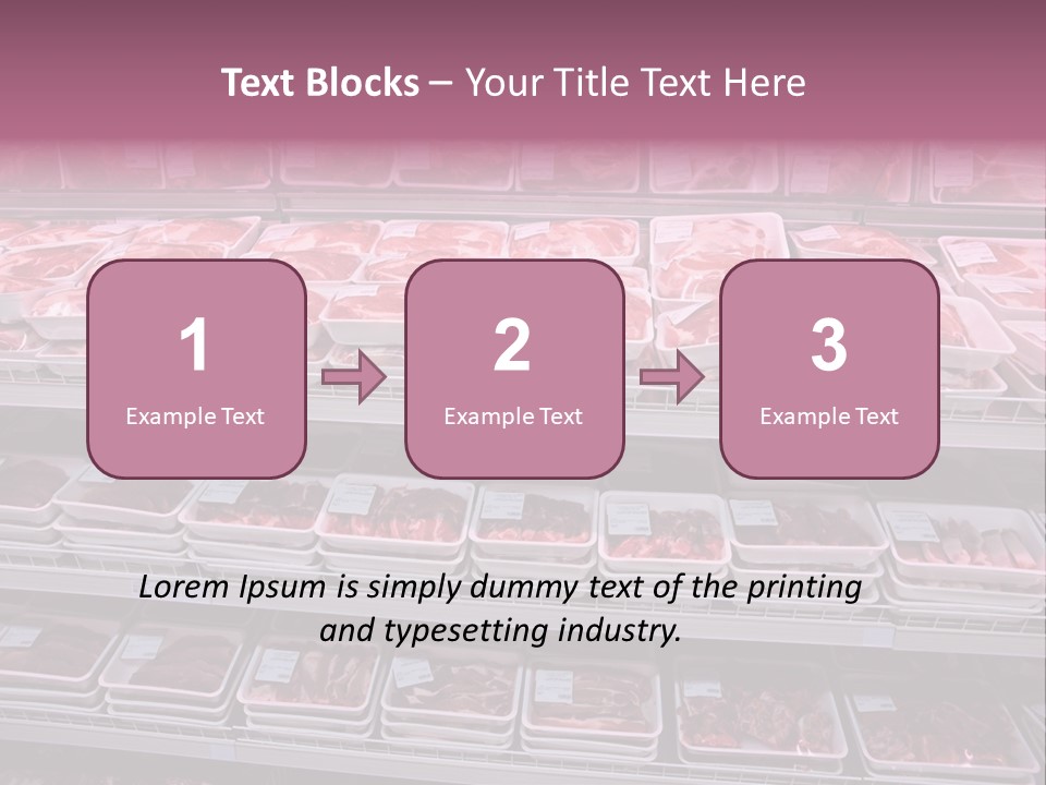 Butcher Shelves Steak PowerPoint Template