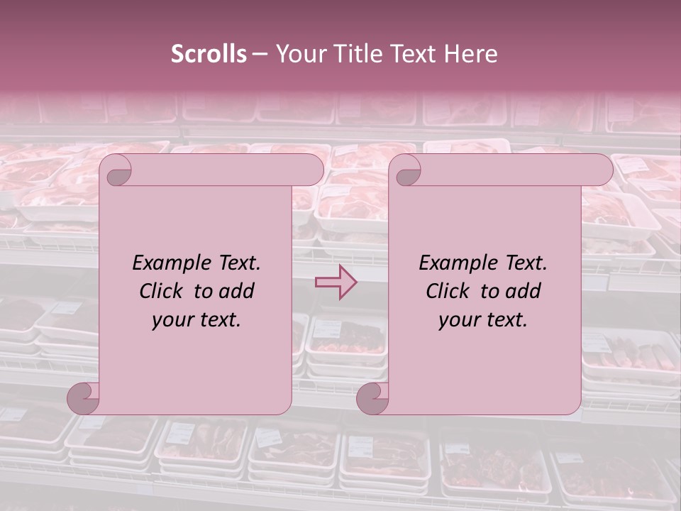 Butcher Shelves Steak PowerPoint Template