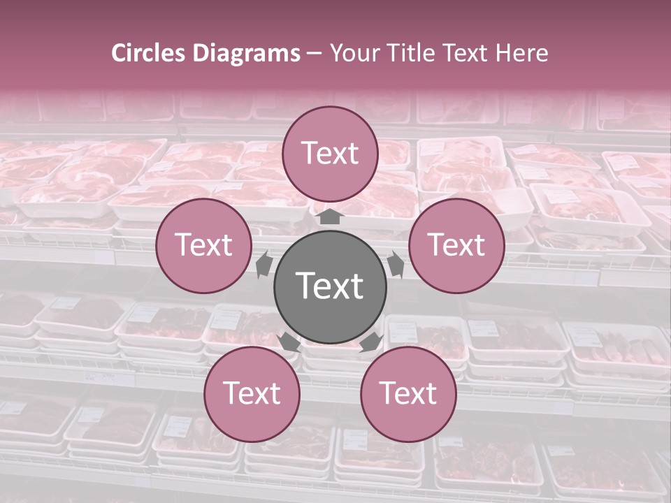 Butcher Shelves Steak PowerPoint Template