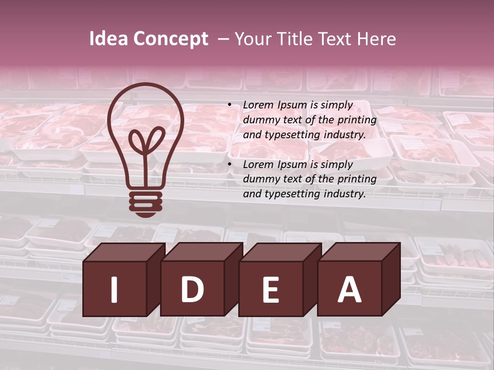 Butcher Shelves Steak PowerPoint Template