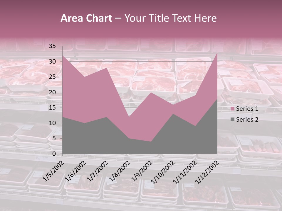 Butcher Shelves Steak PowerPoint Template