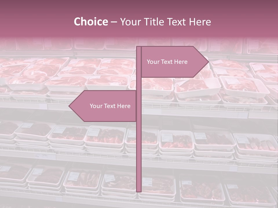 Butcher Shelves Steak PowerPoint Template