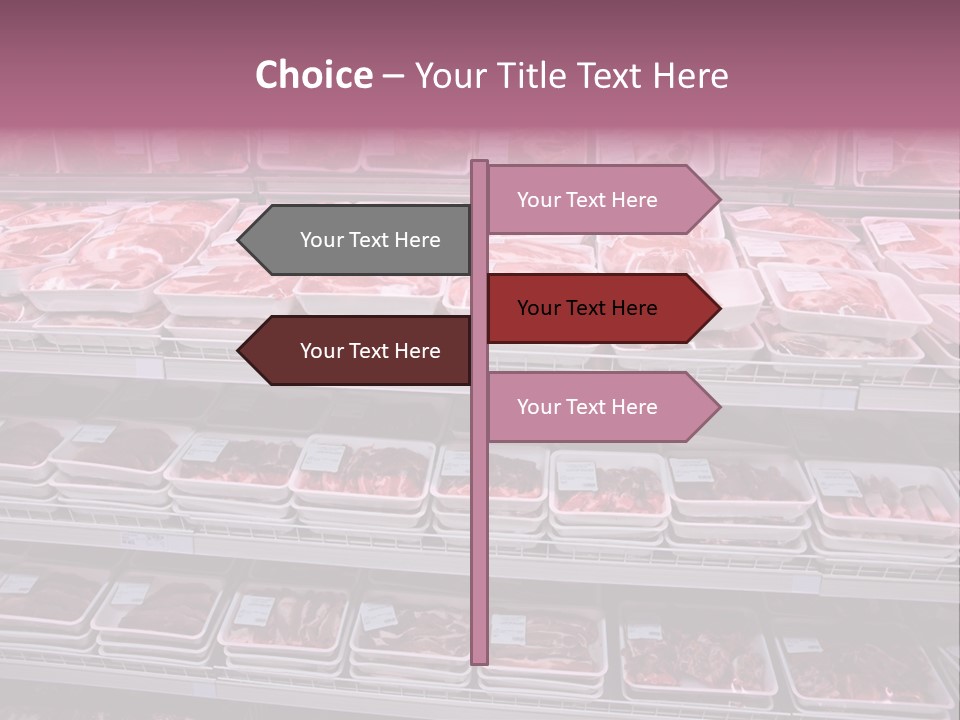 Butcher Shelves Steak PowerPoint Template