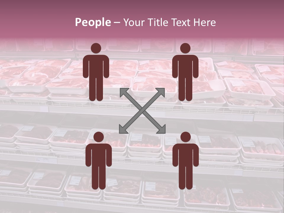 Butcher Shelves Steak PowerPoint Template