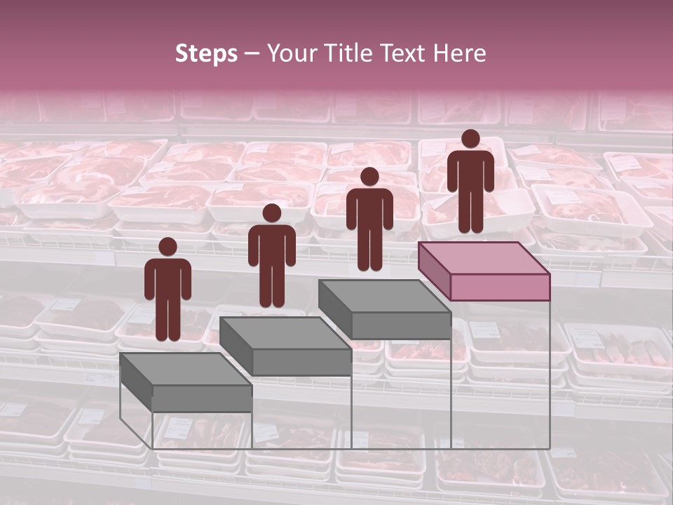 Butcher Shelves Steak PowerPoint Template