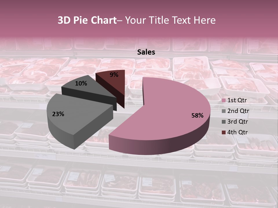 Butcher Shelves Steak PowerPoint Template