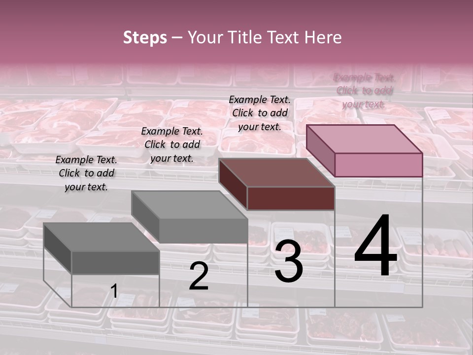Butcher Shelves Steak PowerPoint Template