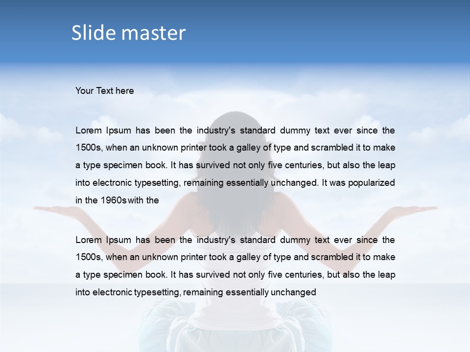 Young Relax Beauty PowerPoint Template