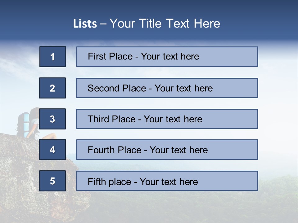 Activity Hike Sky PowerPoint Template