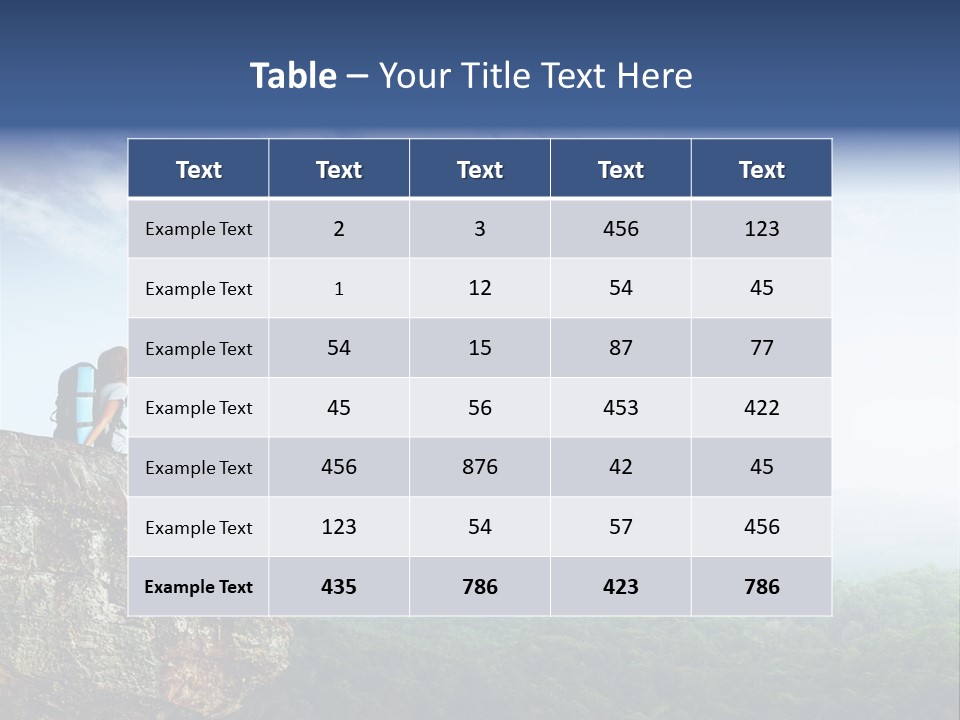 Activity Hike Sky PowerPoint Template