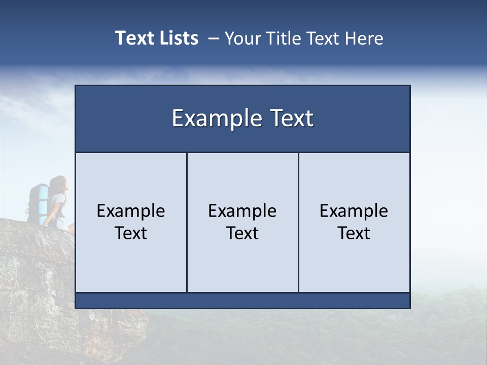 Activity Hike Sky PowerPoint Template