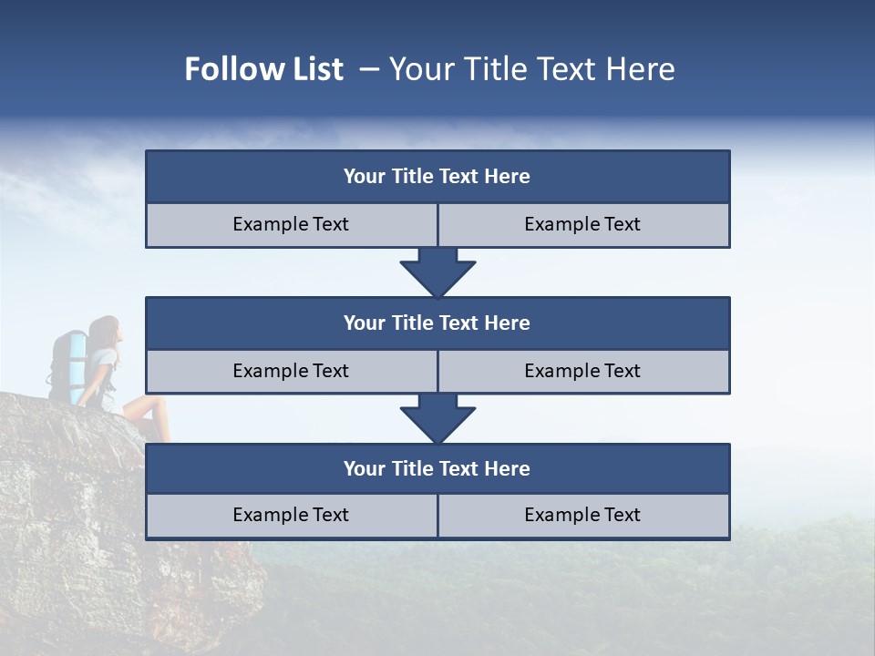 Activity Hike Sky PowerPoint Template