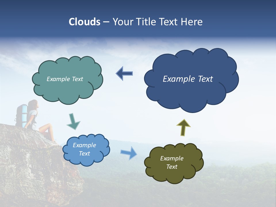 Activity Hike Sky PowerPoint Template