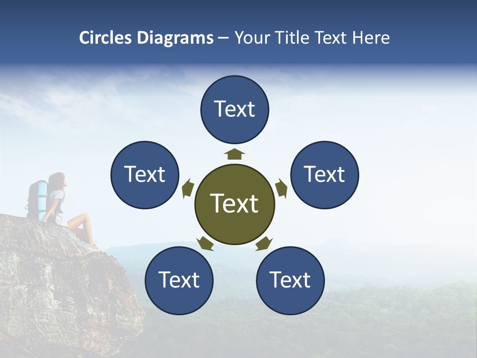 Activity Hike Sky PowerPoint Template