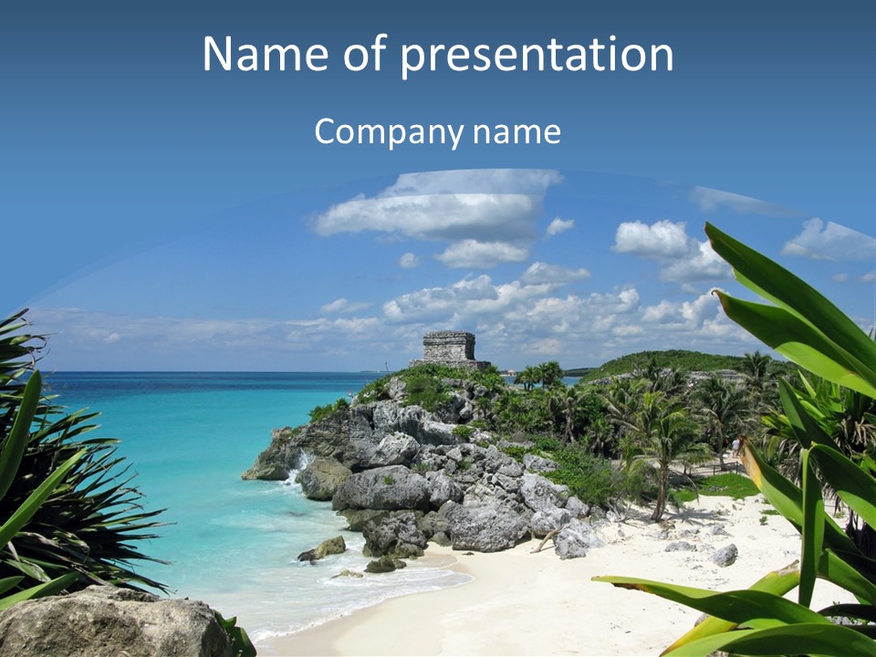 Mexico Beachfront Del PowerPoint Template