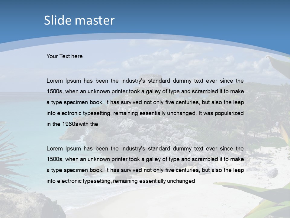 Mexico Beachfront Del PowerPoint Template
