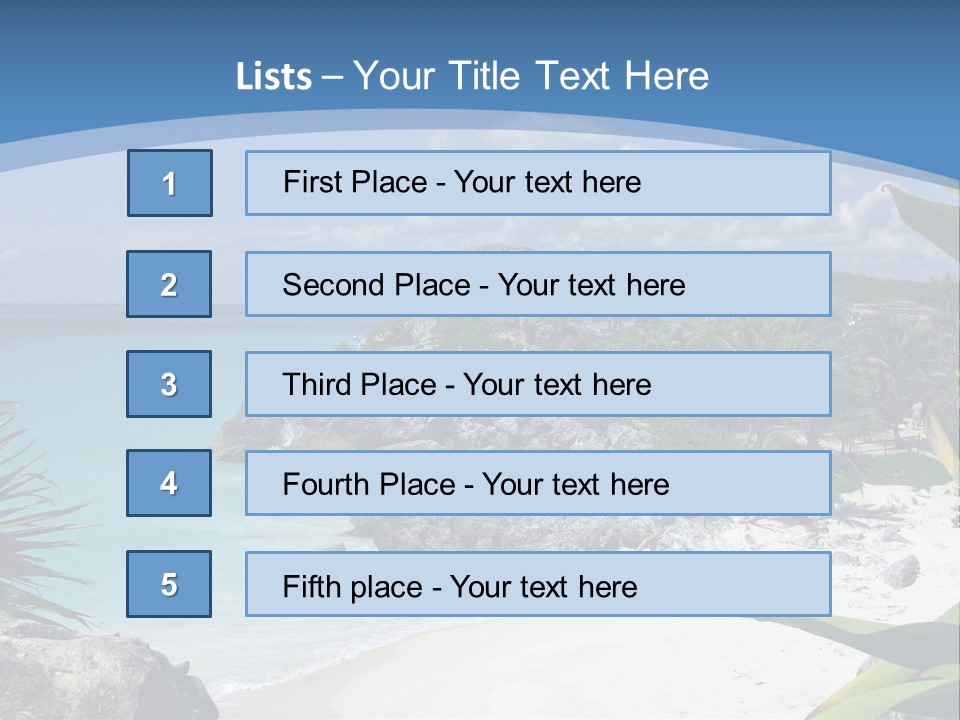 Mexico Beachfront Del PowerPoint Template
