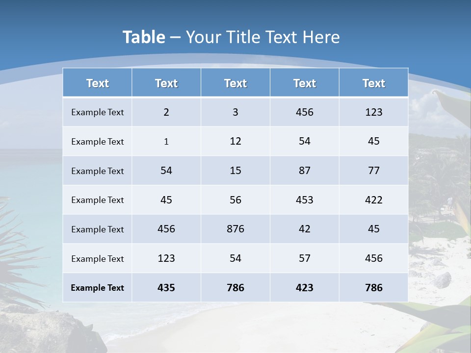 Mexico Beachfront Del PowerPoint Template