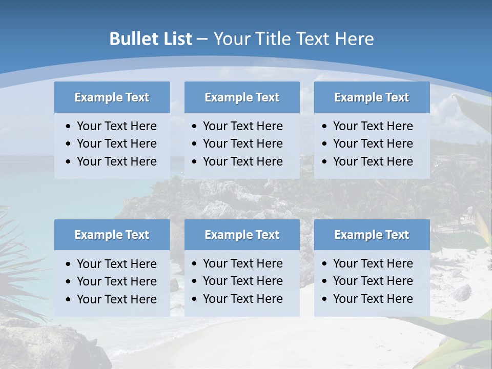 Mexico Beachfront Del PowerPoint Template