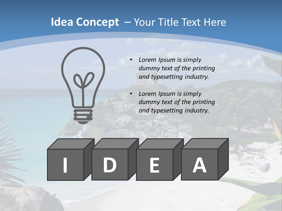 Mexico Beachfront Del PowerPoint Template