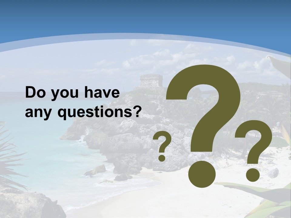 Mexico Beachfront Del PowerPoint Template