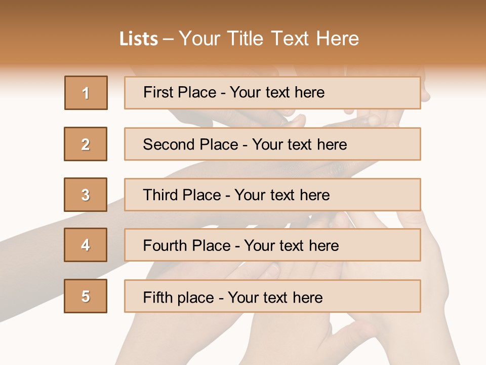 Unity Community Hand PowerPoint Template