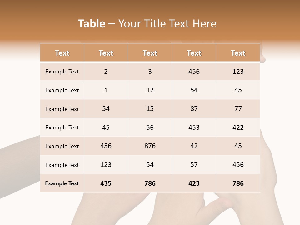 Unity Community Hand PowerPoint Template