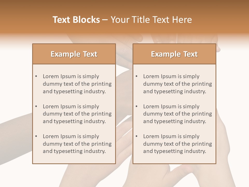 Unity Community Hand PowerPoint Template