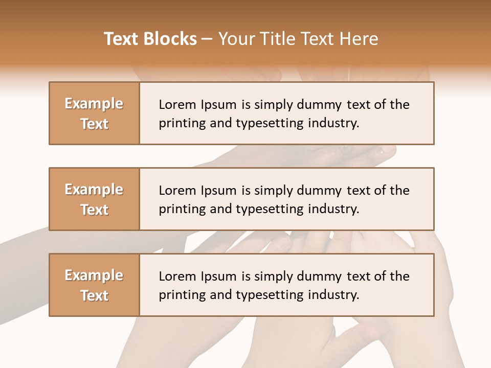 Unity Community Hand PowerPoint Template