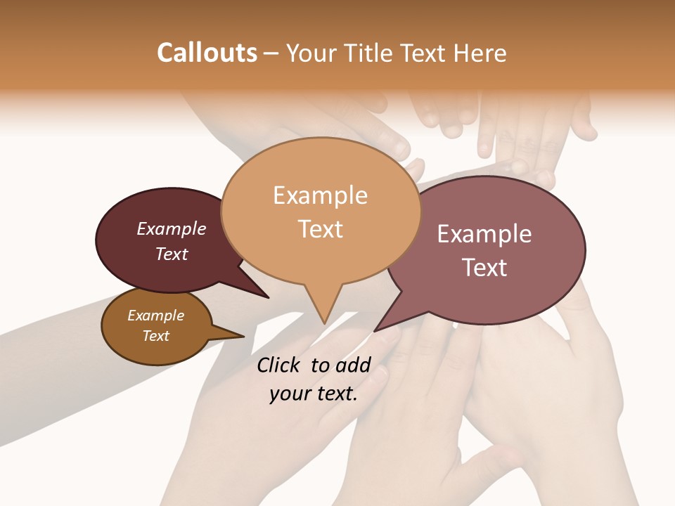 Unity Community Hand PowerPoint Template
