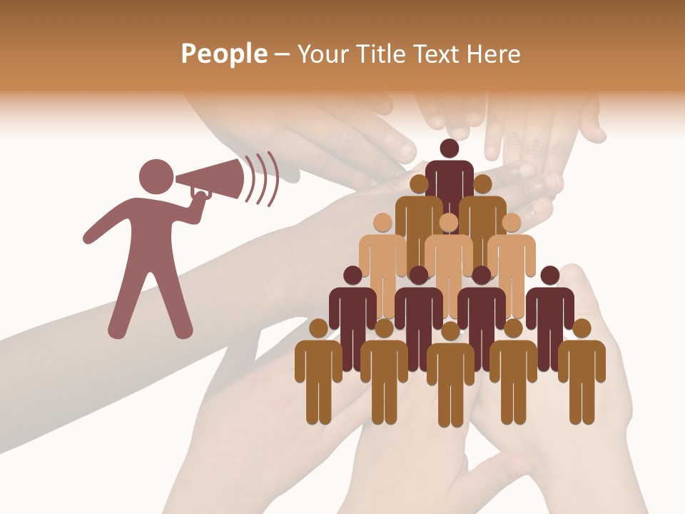 Unity Community Hand PowerPoint Template