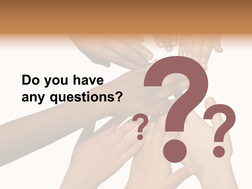 Unity Community Hand PowerPoint Template