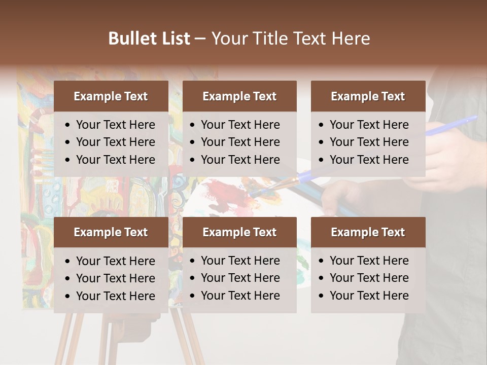 Brush Artist Picture PowerPoint Template