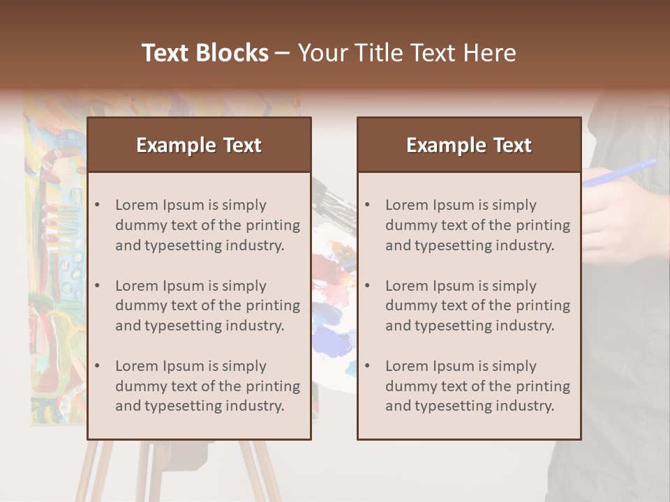 Brush Artist Picture PowerPoint Template