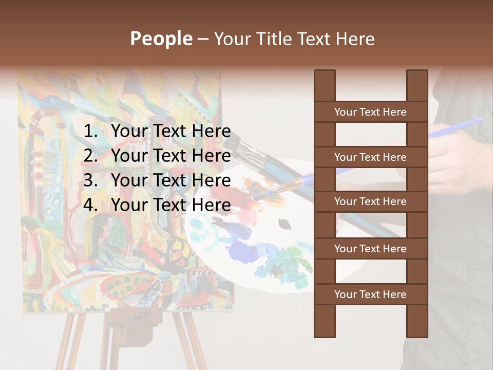 Brush Artist Picture PowerPoint Template