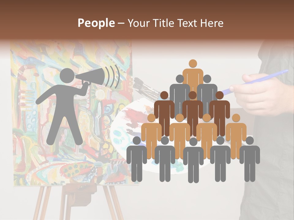 Brush Artist Picture PowerPoint Template