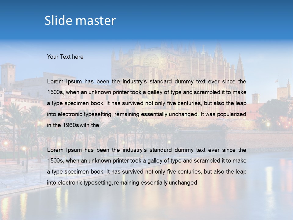 Historic Island Reflection PowerPoint Template