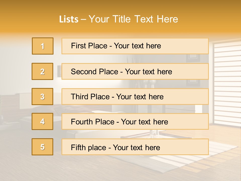 Headboard Life Room PowerPoint Template