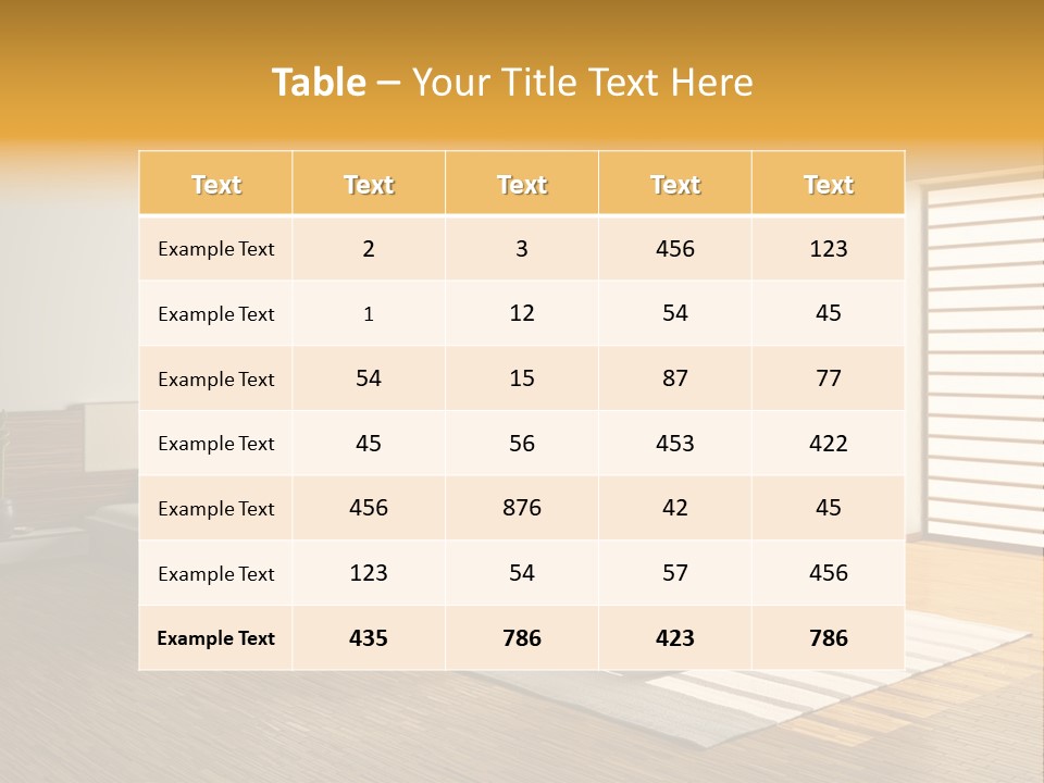 Headboard Life Room PowerPoint Template