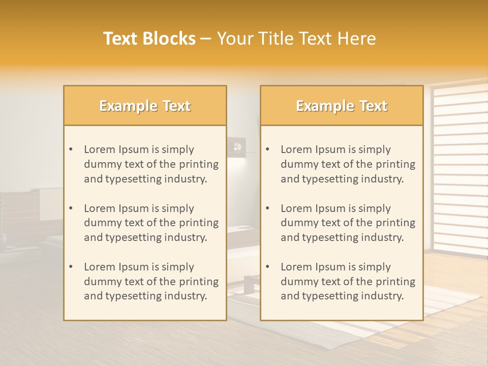 Headboard Life Room PowerPoint Template
