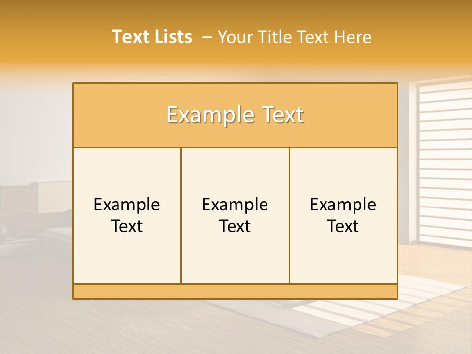 Headboard Life Room PowerPoint Template